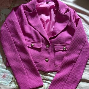 Women's Pink Blazer jacket skirt set